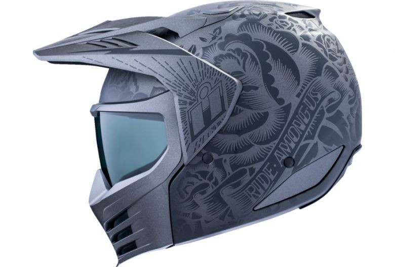 Icon Elsinore Darkguard Helmet - Motorcycle Closeouts by Rider