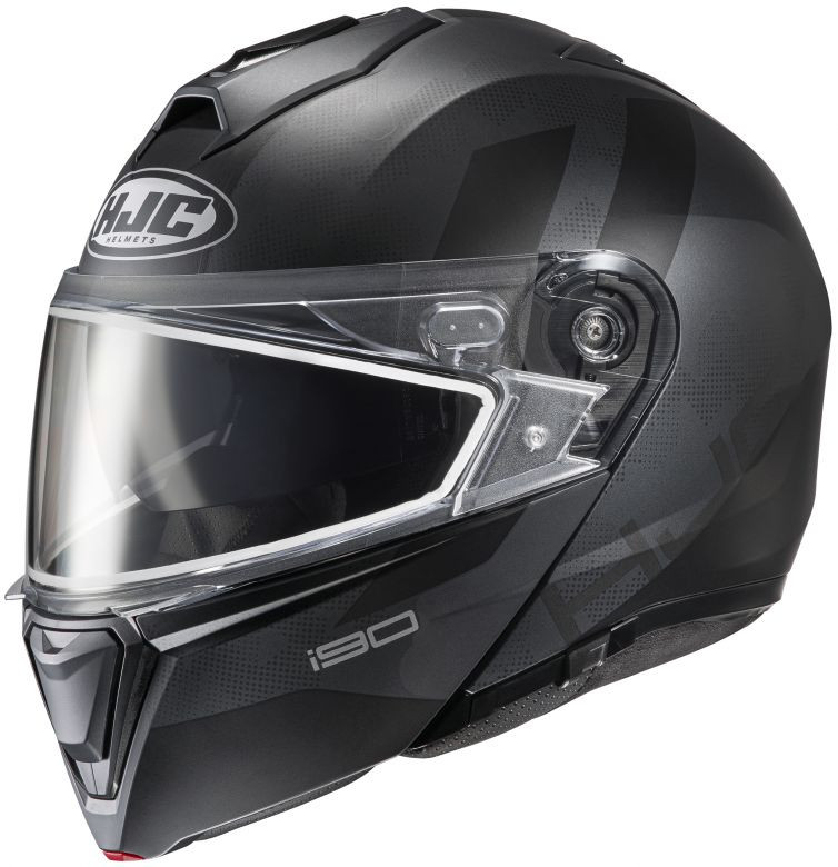 ☆★セール中☆★ HJC i90 マットブラック M HJC i90 Syrex Black Modular Snow Helmet - Dual Shield - Motorcycle