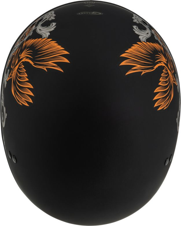 GMax HH65 Naked Half Helmet - Corvus Orange - Motorcycle Closeouts