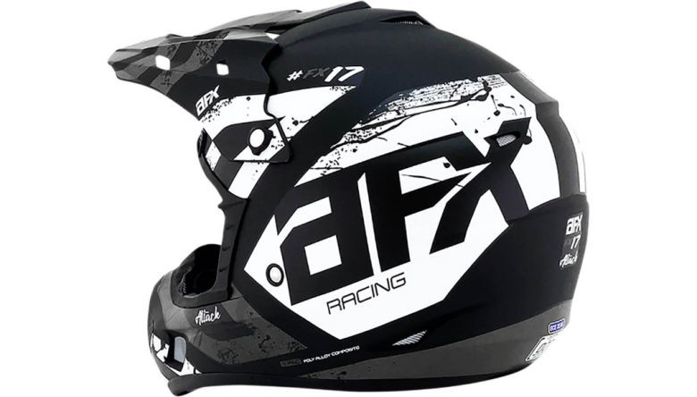 AFX FX-17 Attack Matte Silver Helmet - No Shipping to CA or NY