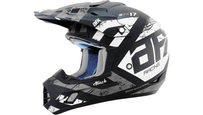 AFX FX-17 Attack Matte Silver Helmet - No Shipping to CA or NY