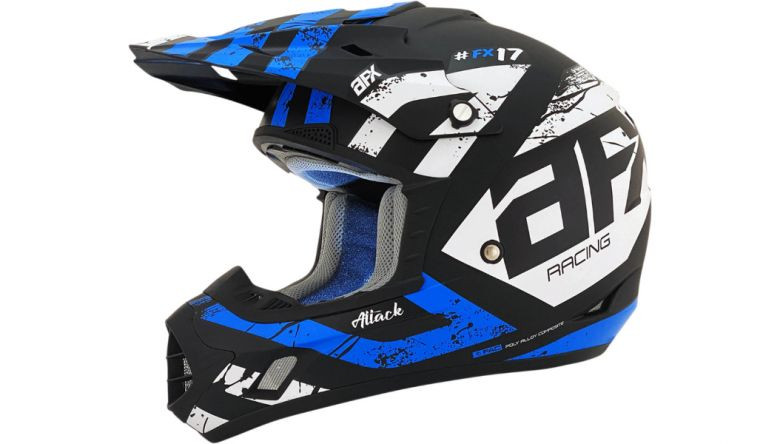 AFX FX-17 Attack Matte Blue Helmet - No Shipping to CA or NY