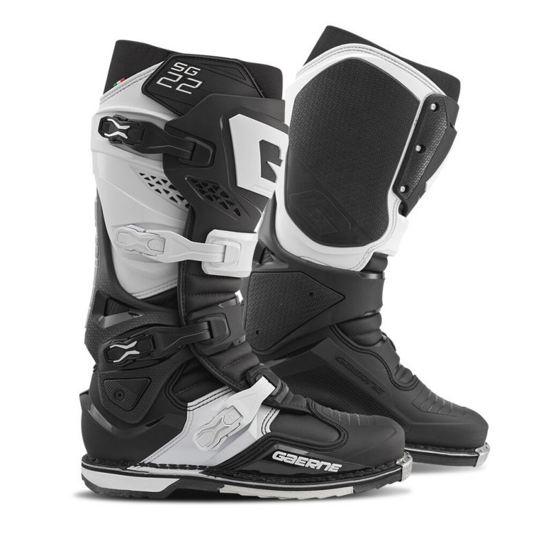 Gaerne SG22 Black/White Boots - Motorcycle Closeouts by Rider