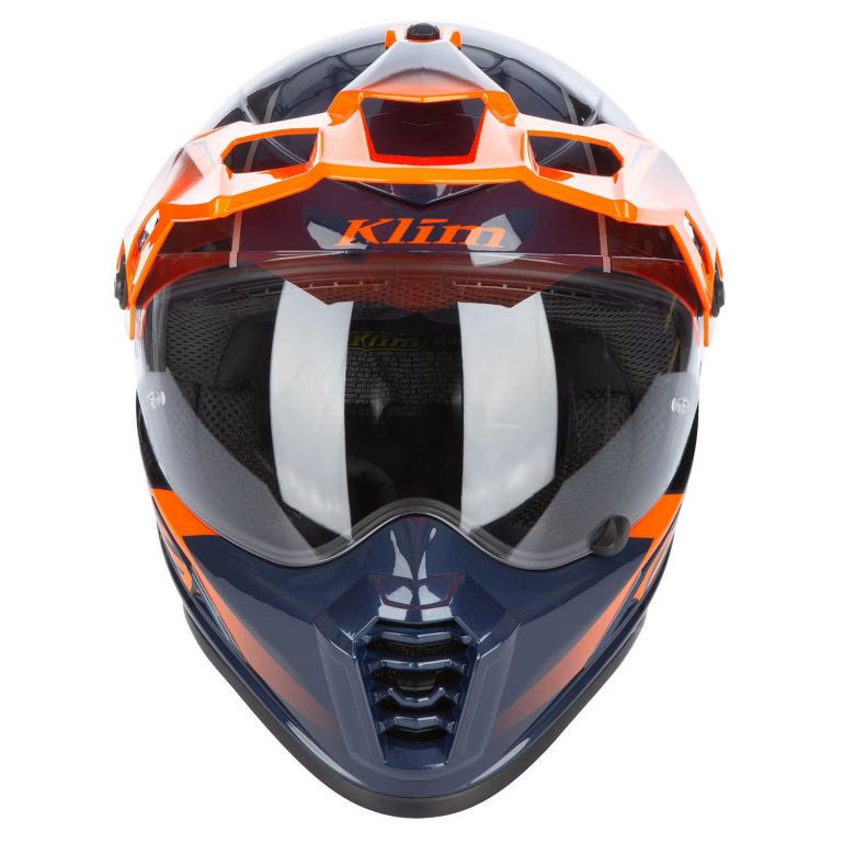 Klim Krios Pro Echo Orange/Petrol Helmet with Transitions Shield