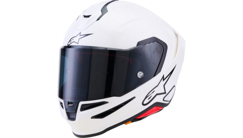 Alpinestars Supertech R7 White Helmet - Motorcycle Closeouts by