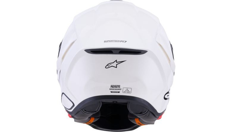 Alpinestars Supertech R7 White Helmet - Motorcycle Closeouts by