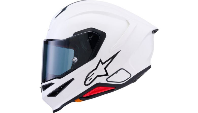 Alpinestars Supertech R7 White Helmet - Motorcycle Closeouts by