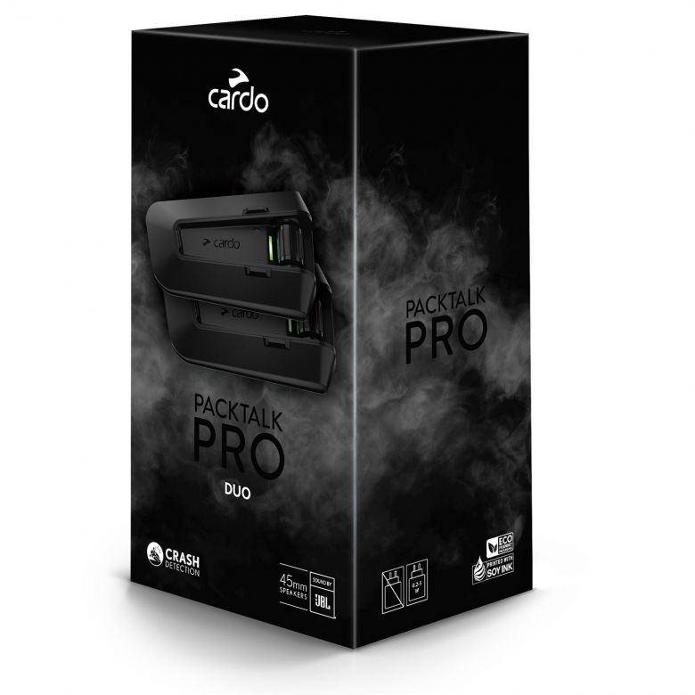 Cardo Packtalk Pro Duo Bluetooth Communication Systems - Pair