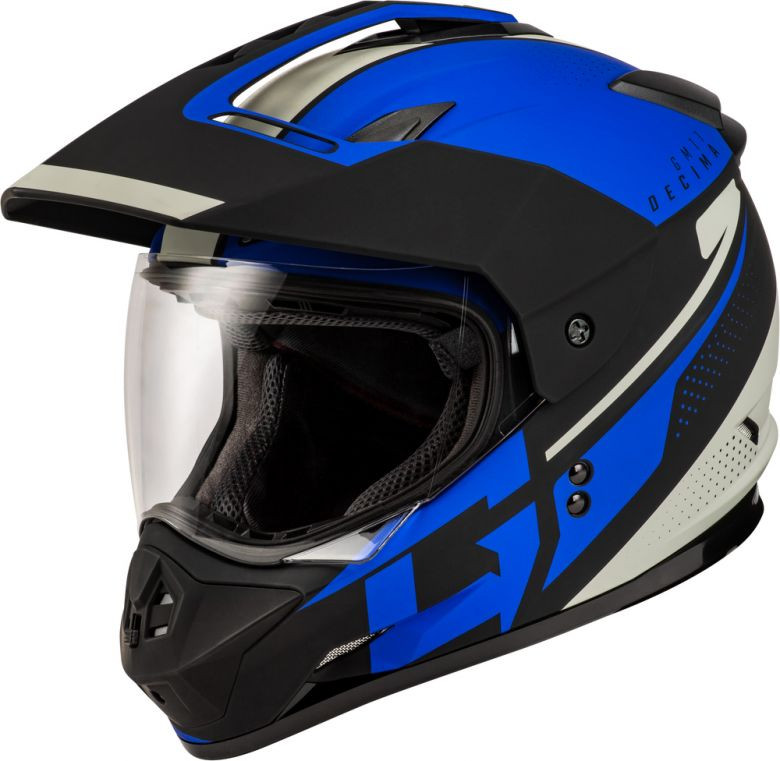 GMax GM11 Decima Blue ADV Helmet - Motorcycle Closeouts by Rider