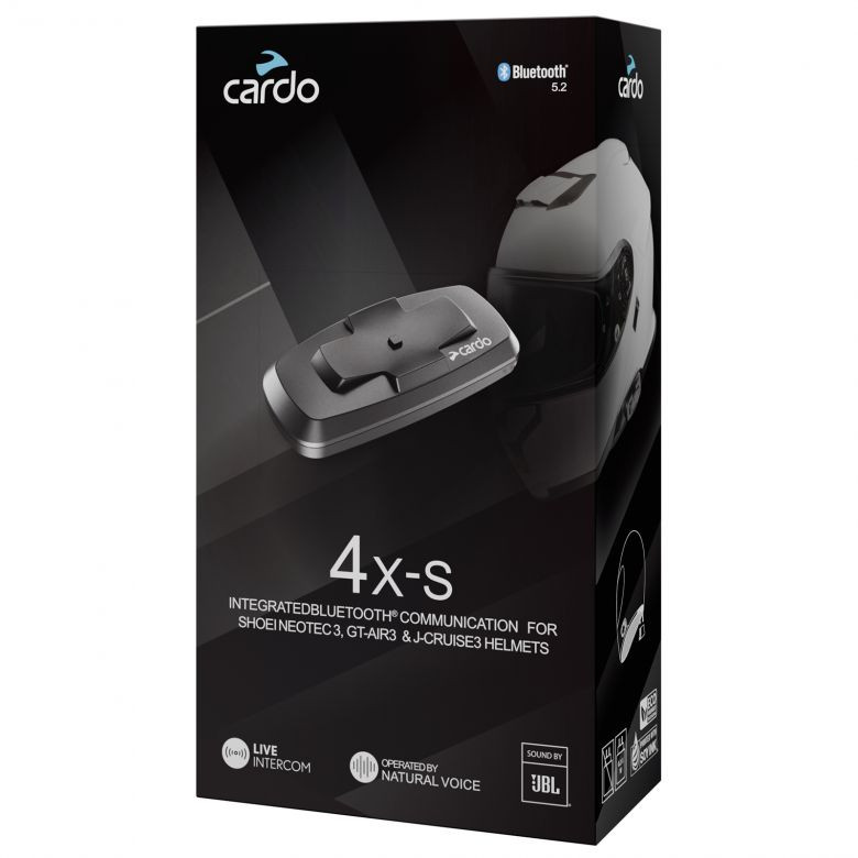 shoei neotec 2 cardo freecom 4 Systems 4X-S for Gen 3 Helmets Everything You Expect From A Premium Bluetooth Communicator Shoei (Neotec 2/GT-Air 2/J-Cruise2) to