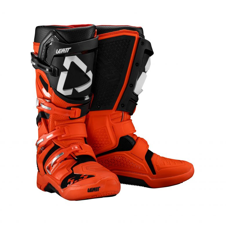 Leatt 5.5 FlexLock Moto Orange Boots - Motorcycle Closeouts by