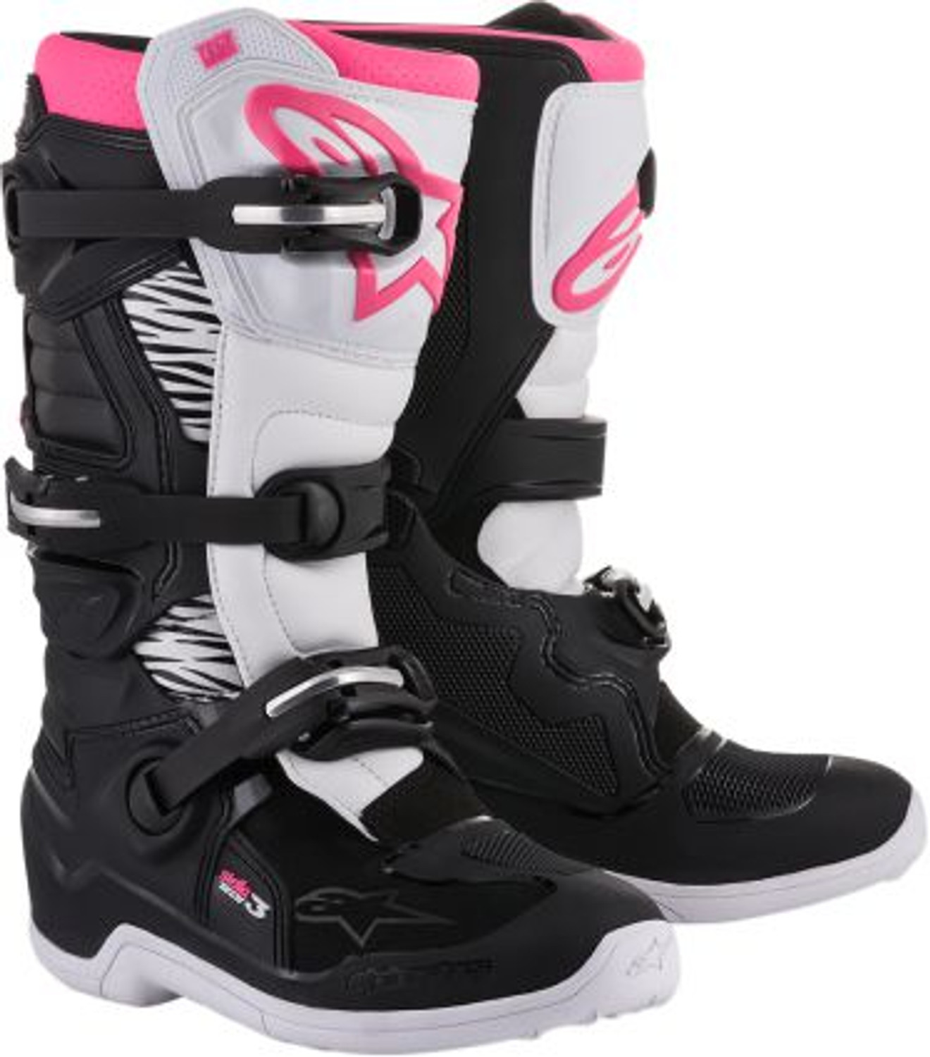 Alpinestars Womens Stella Tech 3 Black/White/Pink Boots