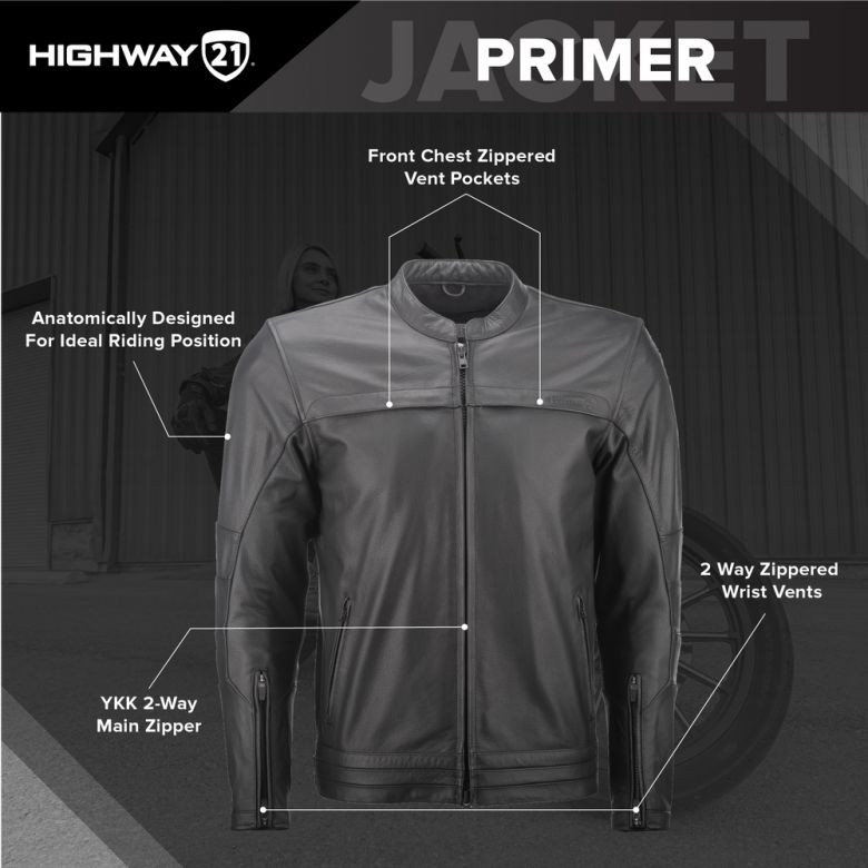 Highway 21 Primer Vintage Brown Leather Jacket - No Shipping to CA