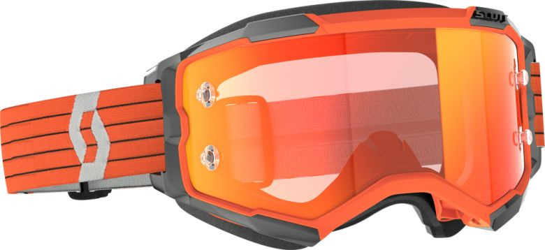 SCOTT FURY スコットフューリー　オレンジミラーレンズ Scott Fury Goggles - Chrome - Motorcycle Closeouts by Rider