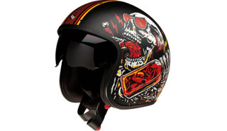 Z1R Saturn Open Face Helmet - Devil Made Me - No Shipping to CA or NY
