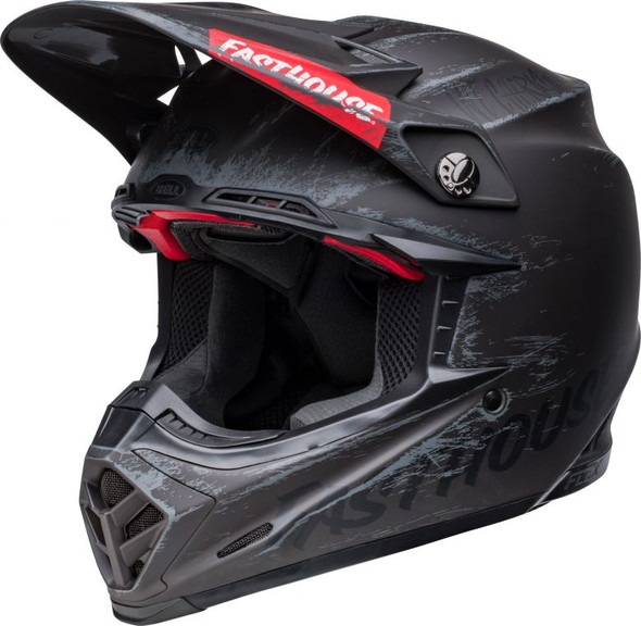 Bell Moto 9 MIPS Louver Black & Red | Black & Red Moto Helmet