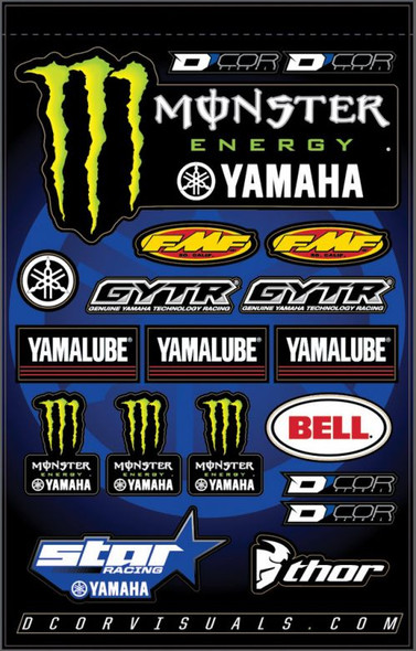 DCor Star Monster Yamaha Sticker Sheet