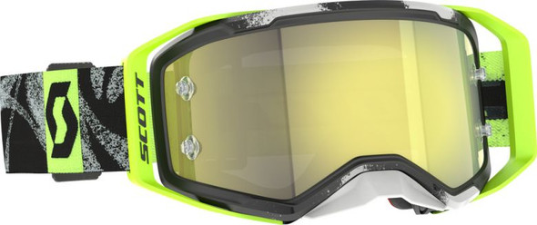 Black/Neon Yellow With Yellow Chrome Works Lens