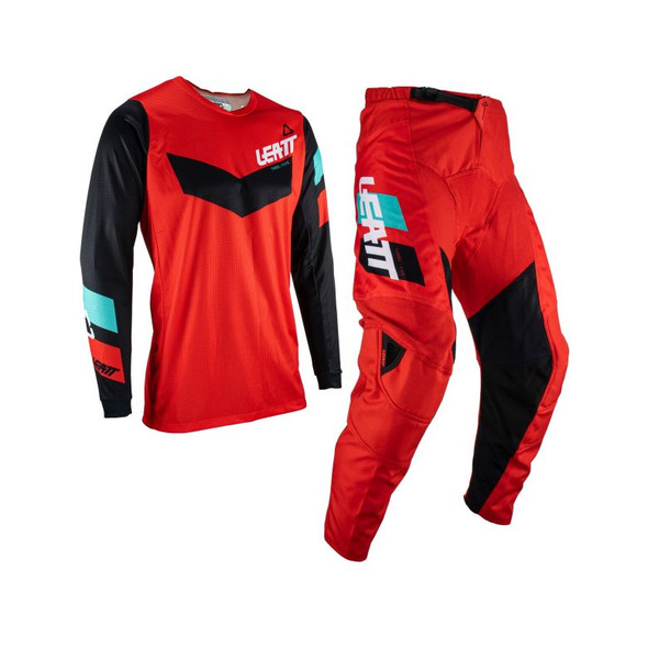 Leatt Moto 3.5 Ride Kit Black Jersey and Pant Combo - Motorcycle