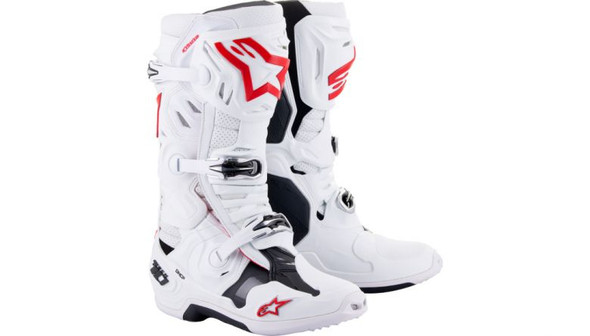 Alpinestars Tech 10 Supervented White Boots - Motorcycle Closeouts