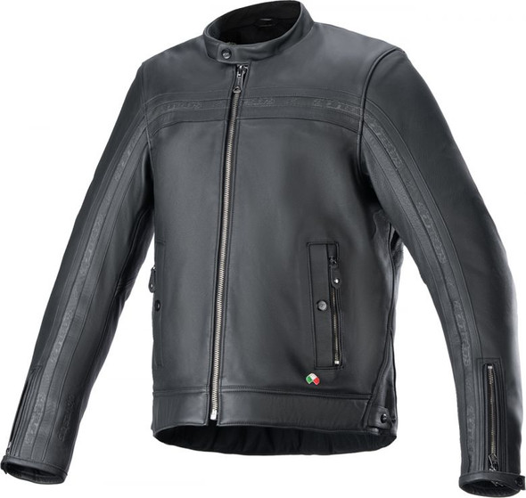 Alpinestars Blacktrack Leather Jacket - Motorcycle Closeouts by