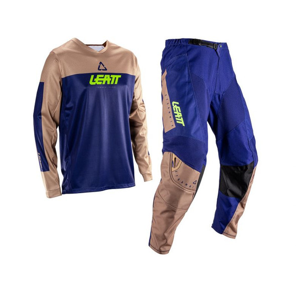 Leatt Moto 3.5 Ride Kit Orange/Navy Jersey and Pant Combo