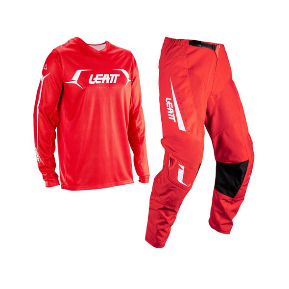 Leatt Moto 3.5 Ride Kit Red Jersey and Pant Combo - Motorcycle