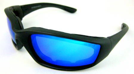 Matte Black/Blue Chrome Lens