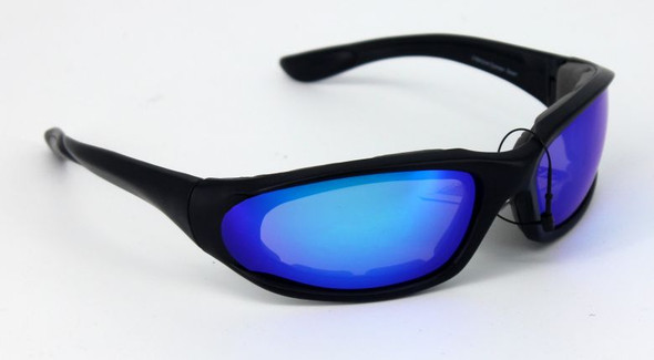 Matte Black With Blue Lens