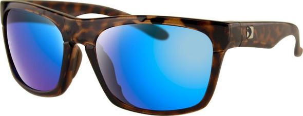 Brown Tortoise With Hd Light Blue Revo Lens