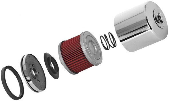 K and N Engineering Performance Gold Oil Filter - Chrome