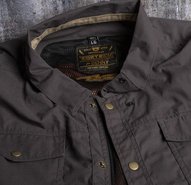 Charcoal Collar Detail