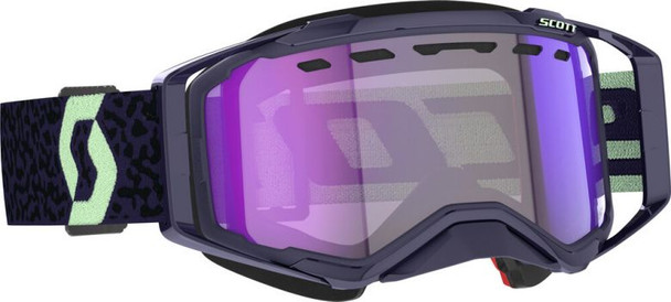 Dark Purple/Mint Green With Light Sensitive Blue Chrome Lens