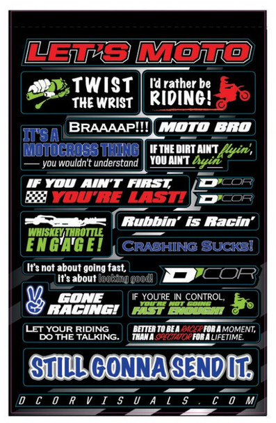 DCor Moto Talk Sticker Sheet