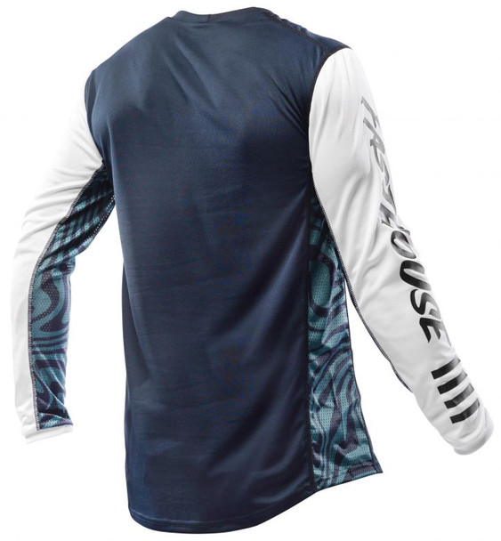 White/Navy Rear Detail