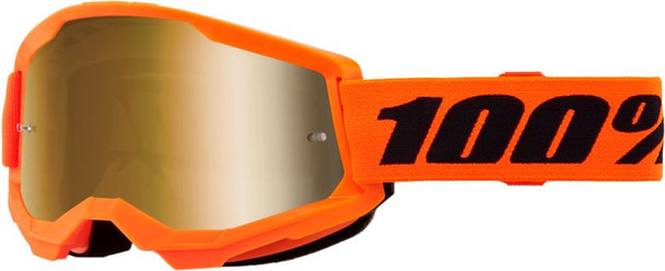 Neon Orange With Gold Mirror Lens