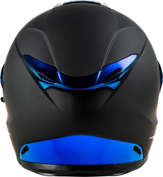 Matte Black/Blue Chrome Rear Detail