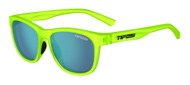 Satin Electric Green With Smoke Bright Blue Mirror Lens