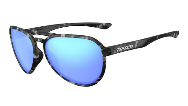Black Tortoise With Sky Blue Mirror Lens