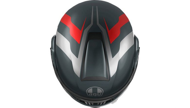 Matte Grey/Silver/Red Top Detail