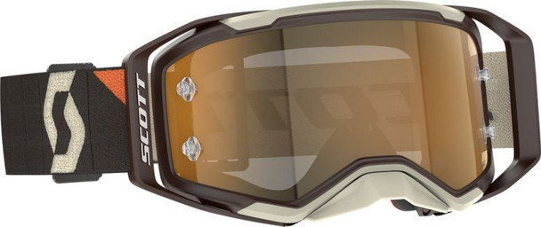 Deep Brown/Beige With Amp Gold Chrome Works Lens