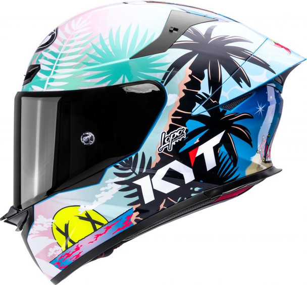 KYT TT Revo Riccardo Rossi BCN Replica Helmet - Motorcycle