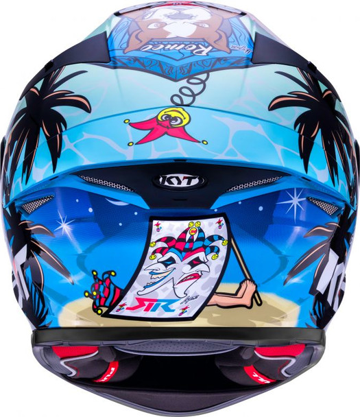 KYT TT Revo Riccardo Rossi BCN Replica Helmet - Motorcycle
