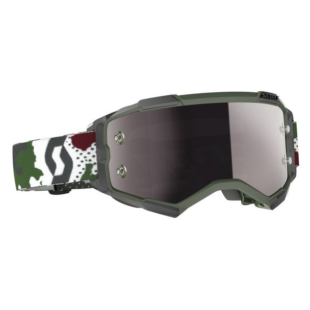 Military Camo Green/White With Silver Chrome Works Lens