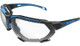 Black/Blue With Clear Lens