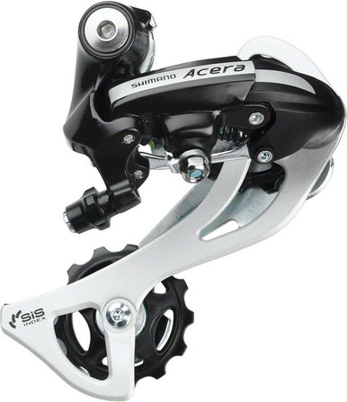 Deragliatore Posteriore Shimano Acera RD-M360 SGS - Per Bici Uomo, 7/8 Velocit&agrave;, Argento