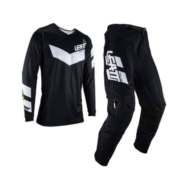 Leatt Moto 3.5 Ride Kit Black Jersey and Pant Combo - Motorcycle