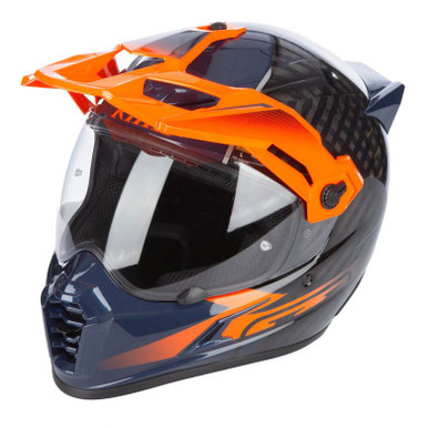 Klim Krios Pro Echo Orange/Petrol Helmet with Transitions Shield