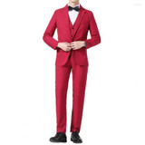 Men's Suits Summer Men Blazer Business Suit Set V Neck Formal Solid Color Buttons Vest Shirt Pants Wedding