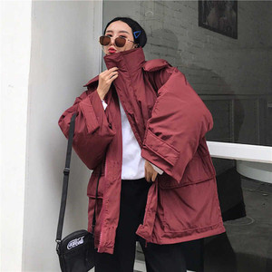 Cotton Loose Winter Long Down Jacket Women Thicken Plus Size Parka Women's Streetwear Harajuku BF COAT Female 210531